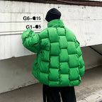 Solid Zip Stand Collar Thickened Jacket