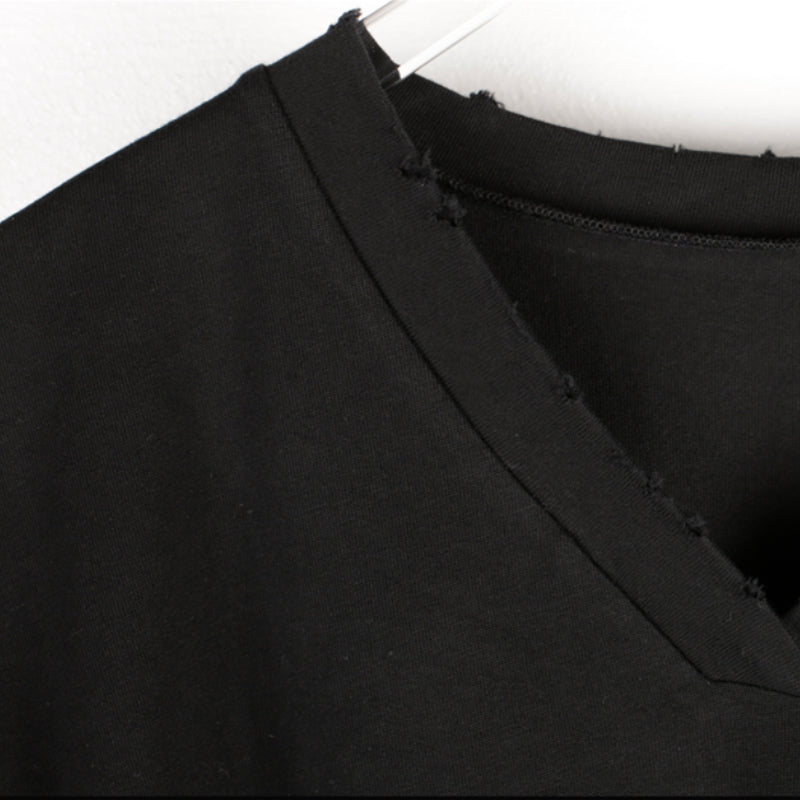 V-neck Casual Drape Loose T-shirt