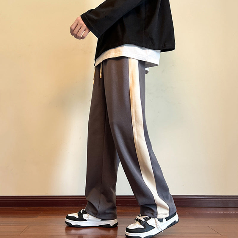 Striped Straight Loose Wide-leg Casual Pants