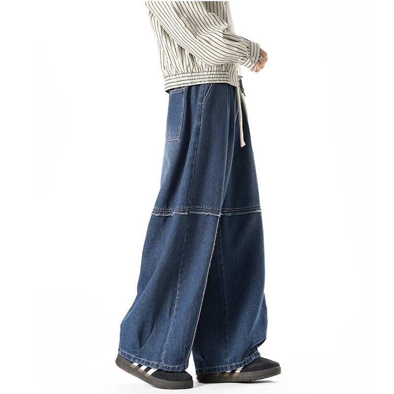 Raw-edge American Harem Straight Pants