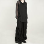 Japanese Style Pleated Casual Loose Long Wide-leg Pants
