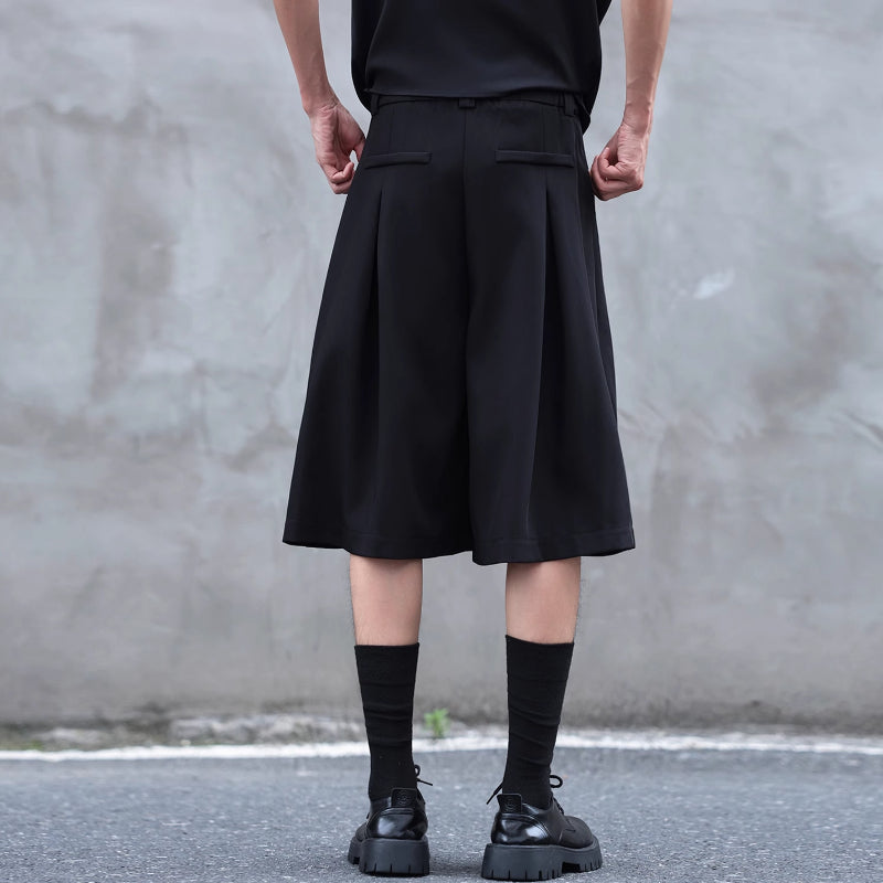 Loose Draped Three-dimensional Pleated Casual Suit Shorts