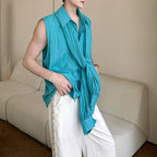 French Loose Solid Color Design Shirt