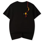 Lion Embroidered Crew Neck Short Sleeve T-Shirt