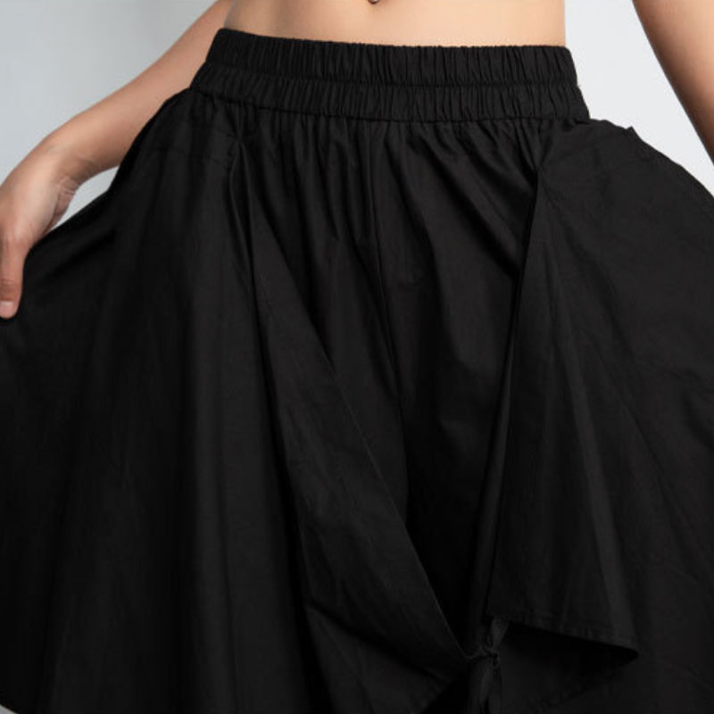 Elastic Waist Irregular Patchwork Skirt Pants