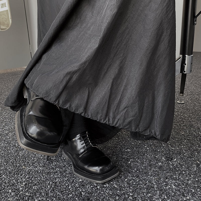 Adjustable Drawstring Large Hem A-line Skirt