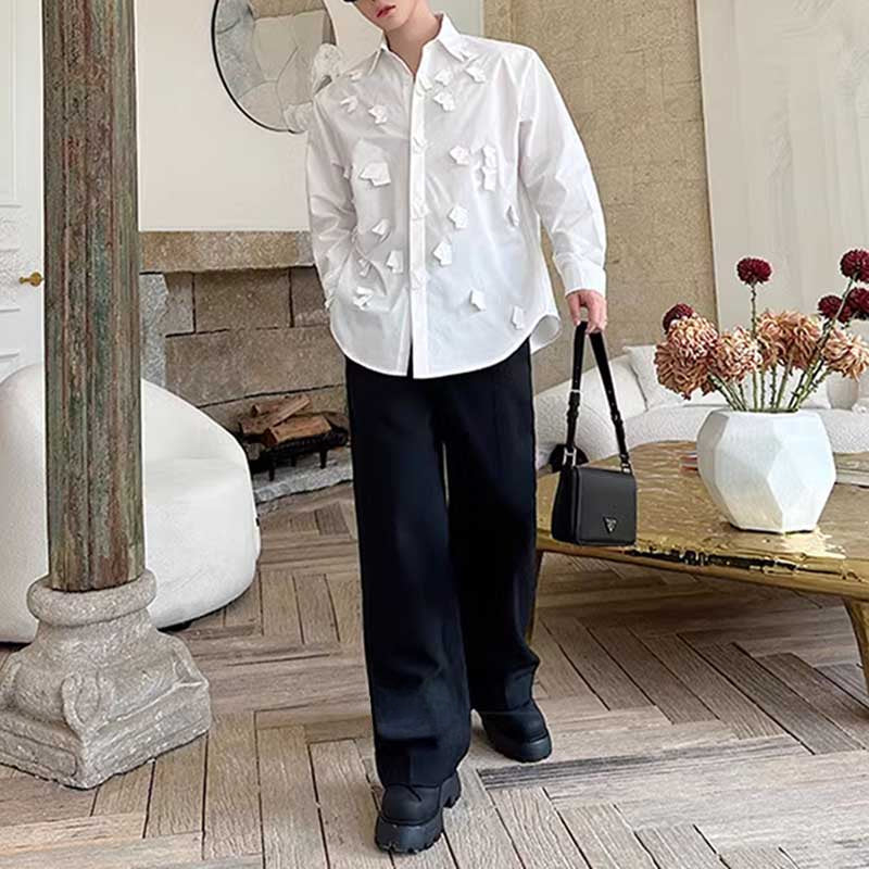 Raw Edge Rags Peak Collar Shirt