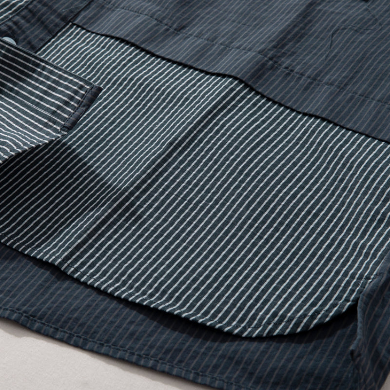 Japanese Striped Patchwork Shirt