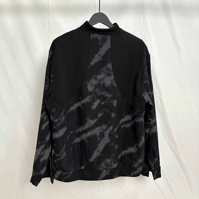 Retro Abstract Ripple Print Long-sleeved Sweatshirt