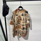 Vintage Distressed Loose Lapel Shirt