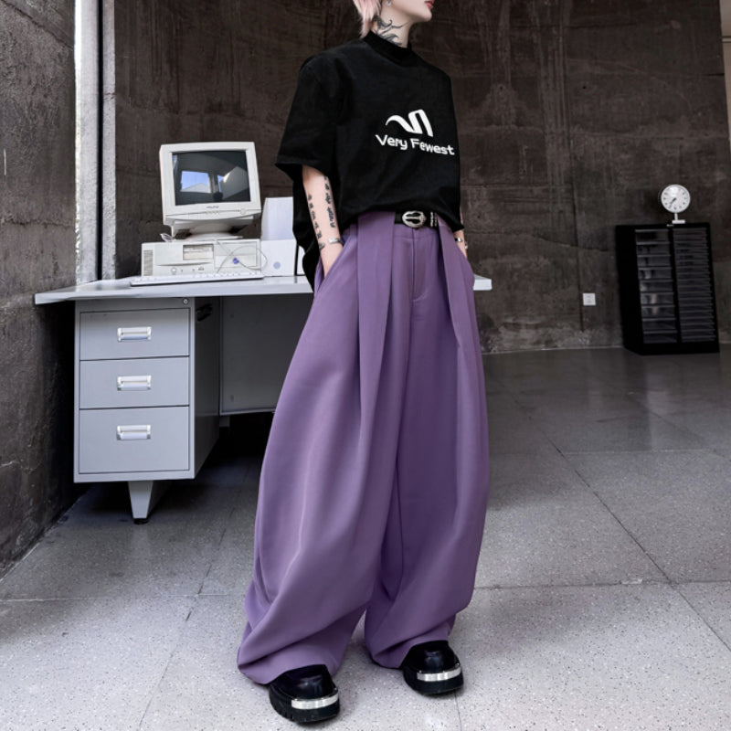 Loose Drape Casual Wide-leg Pants