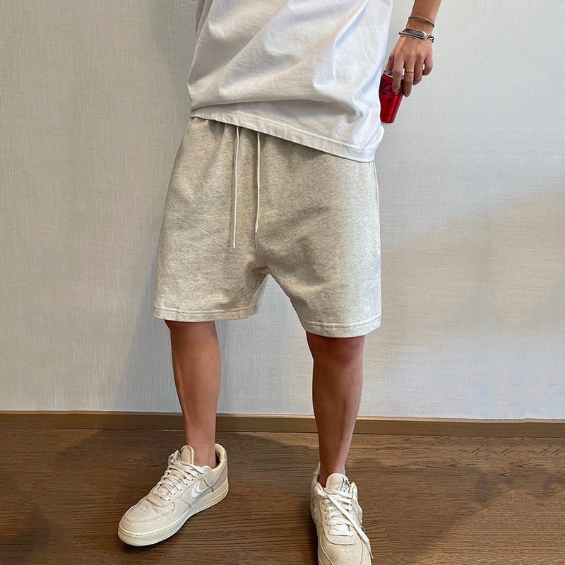 Vintage Solid Color Sports Shorts