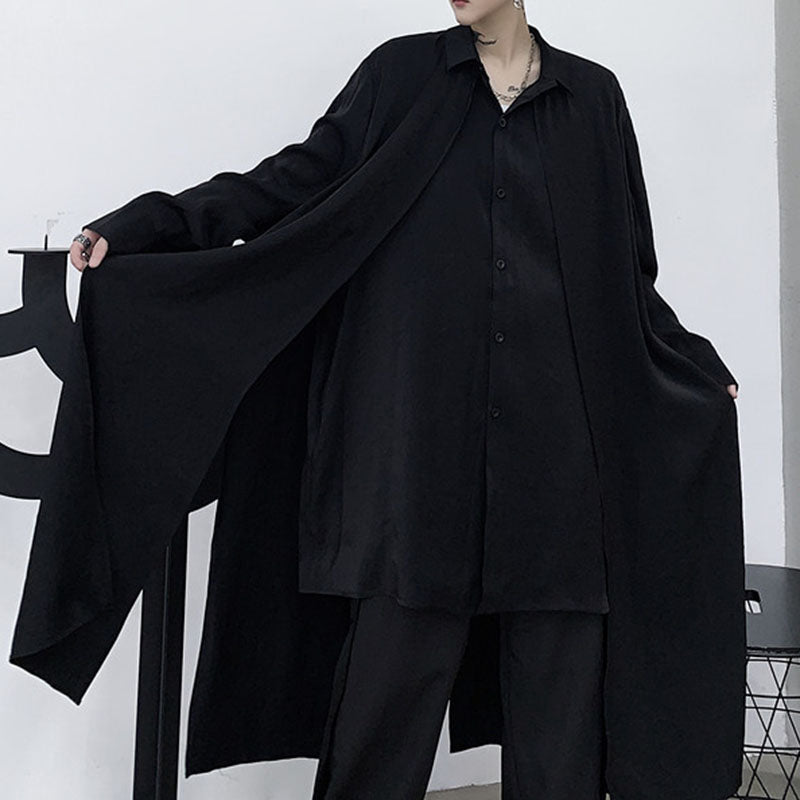 Fake Two-piece Long Shirt