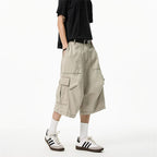 American Loose Straight Knee-length Casual Pants