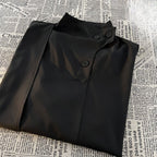 Ice Silk Retro Irregular Loose Short-sleeved Shirt