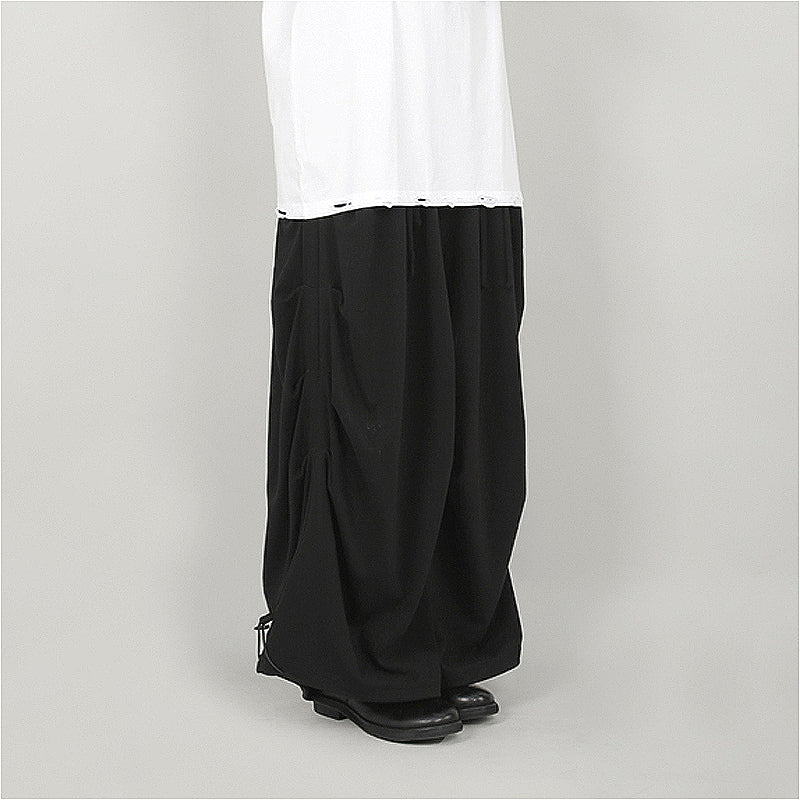 Japanese Style Pleated Casual Loose Long Wide-leg Pants