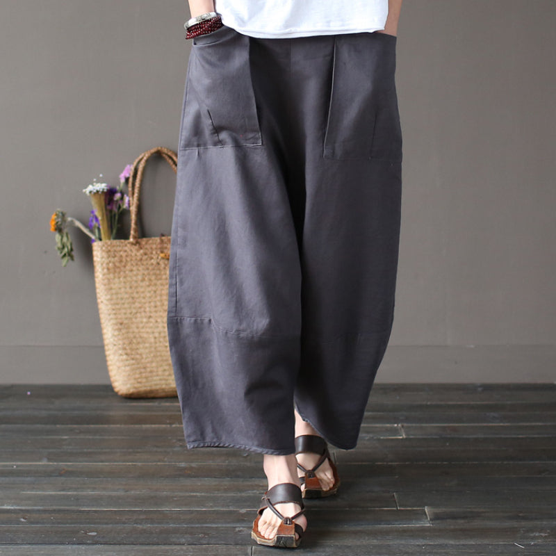 Casual Wide-leg Loose Linen Harem Pants