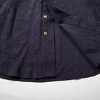 Cotton and Linen Jacquard Vintage Half Sleeve Shirt