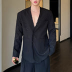 Raw Edge Design Diamond Suit Jacket