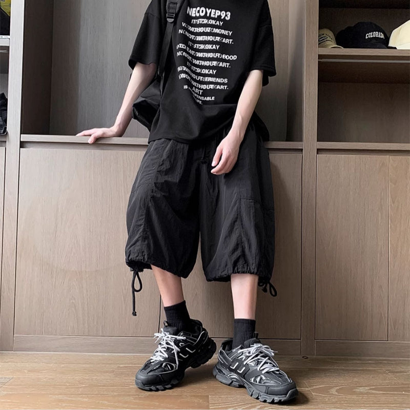 American Casual Loose Wide-leg Workwear Cropped Trousers