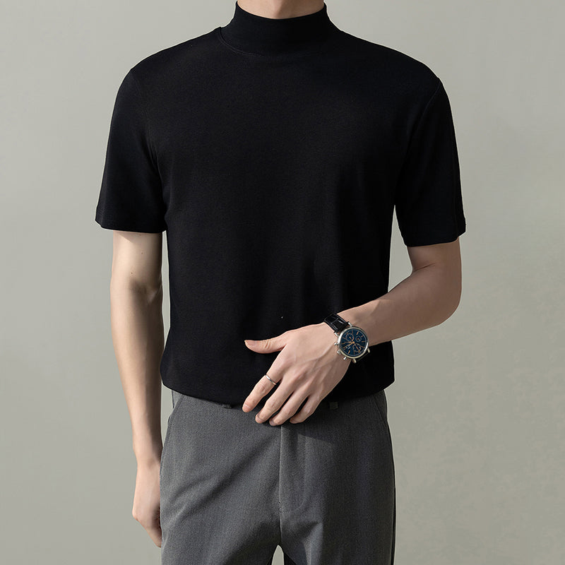 Casual Breathable Slim Fit Solid Color T-shirt