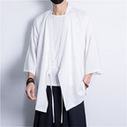 Three-quarter Sleeve Loose Tie Cardigan