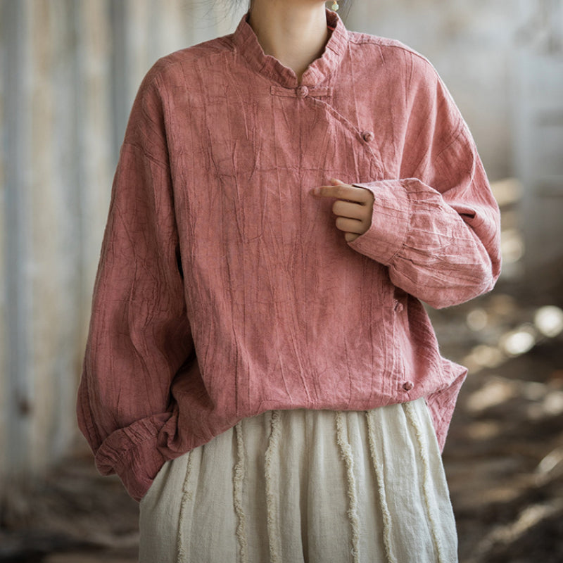 Tie-Dye Loose Button Shirt