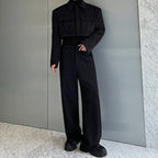 Shoulder Pads Short Woolen Jacket