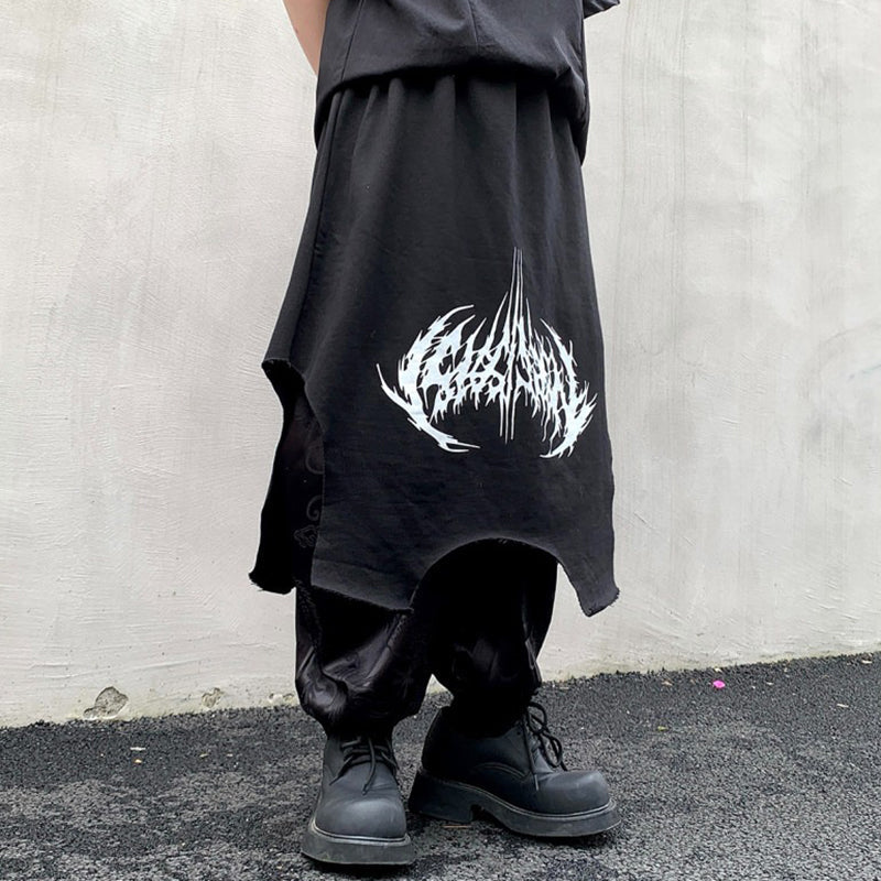 Three-dimensional Cutting Raw Edge Design Culottes