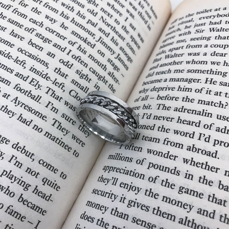 Simple Titanium Steel Chain Ring