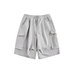 Middle Pleated Multi-pocket Cropped Sweatpants