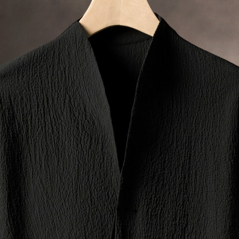 Thin Ice Silk V-Neck Cardigan T-Shirt