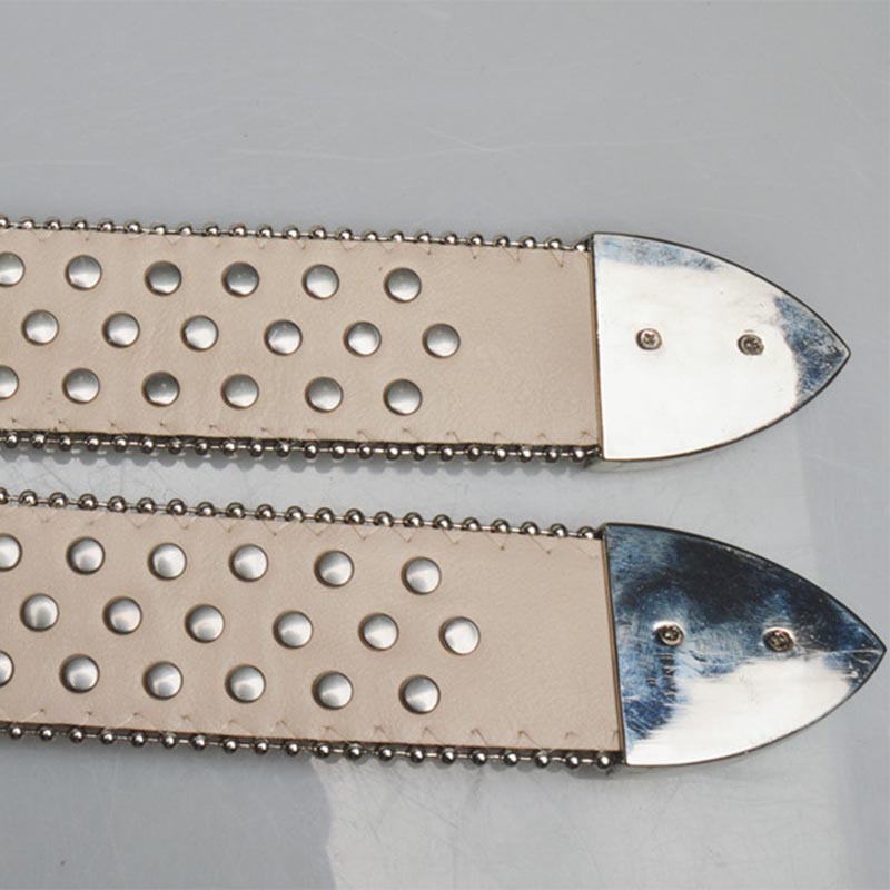 Punk Pin Buckle Faux Diamond Inlaid Belt