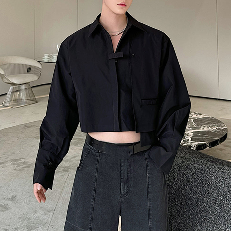 Short Multi-layered Long-sleeved Loose Shirt