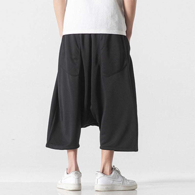 Summer Loose Crotch Cropped Shorts
