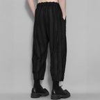 Striped Fringed Casual Pants