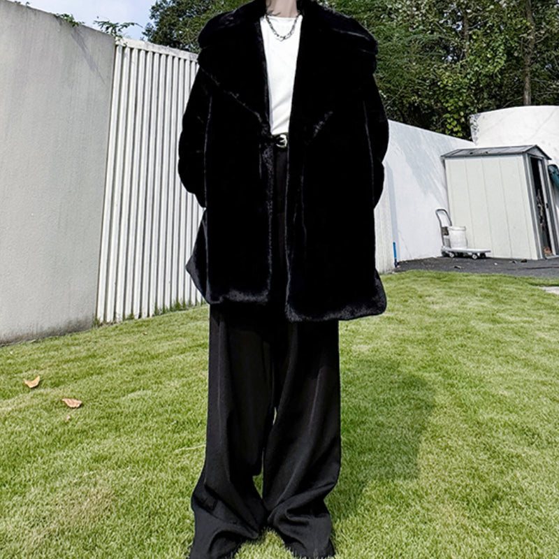 Warm Artificial Fur Oversized Coat