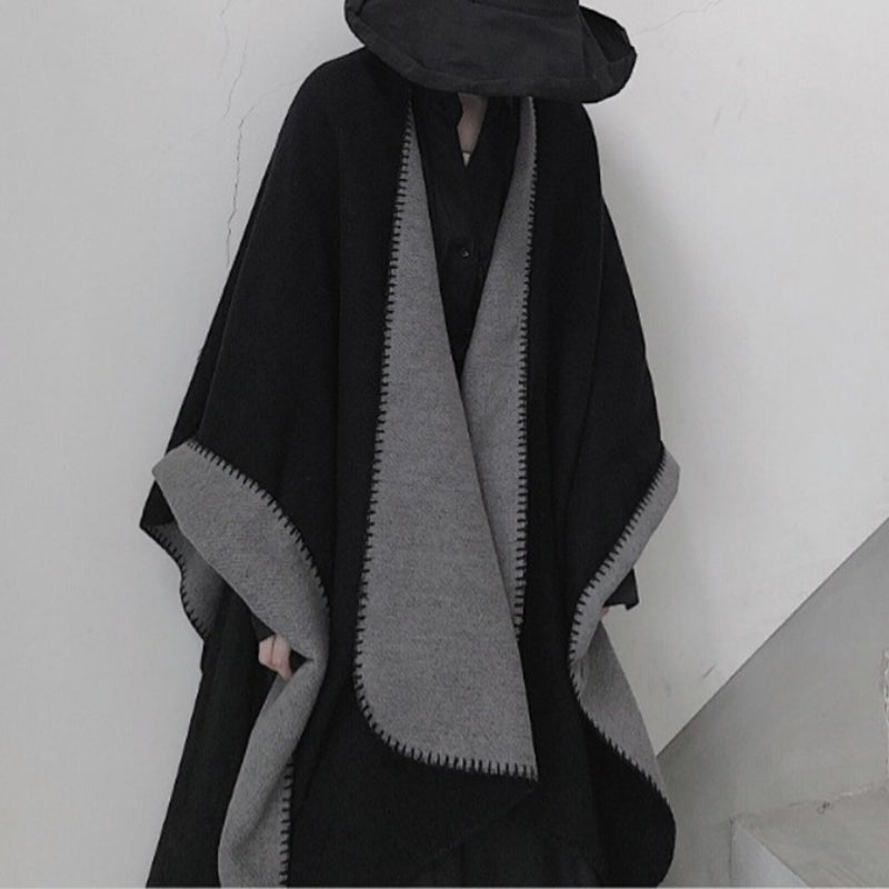Simple Autumn Winter Reversible Shawl