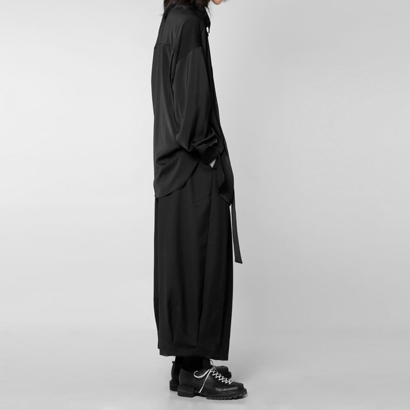 Japanese Style Wide-leg Casual Nine-point Pants