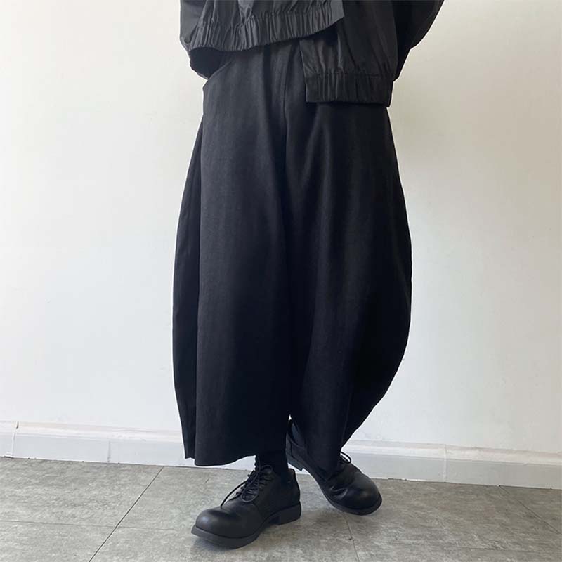 Japanese Retro Cropped Wide Leg Pants