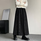 Buttoned Loose Wide-leg Culottes