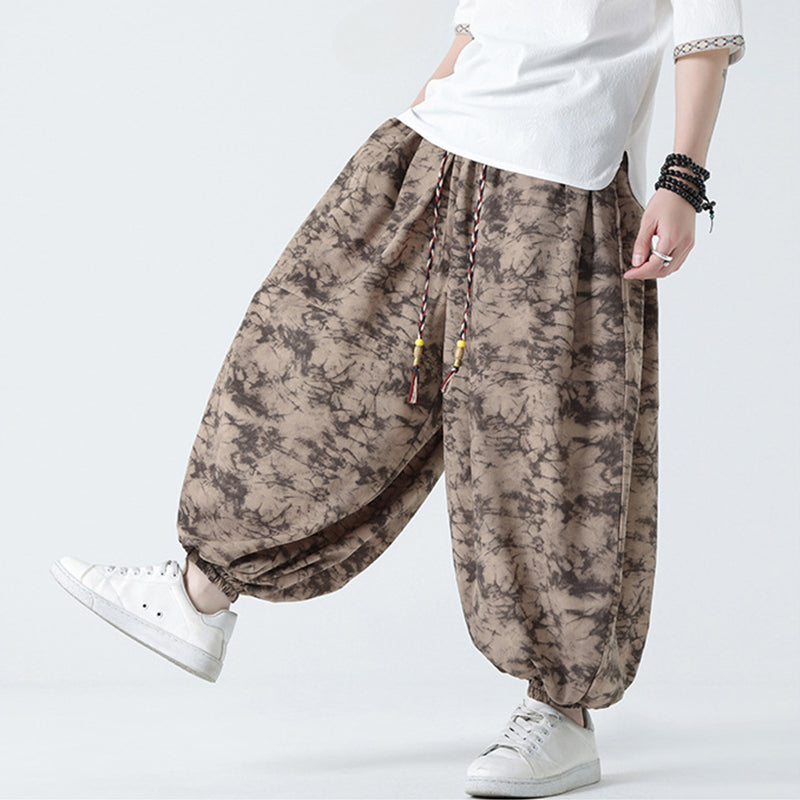 Loose Zen Embroidered Wide Leg Pants