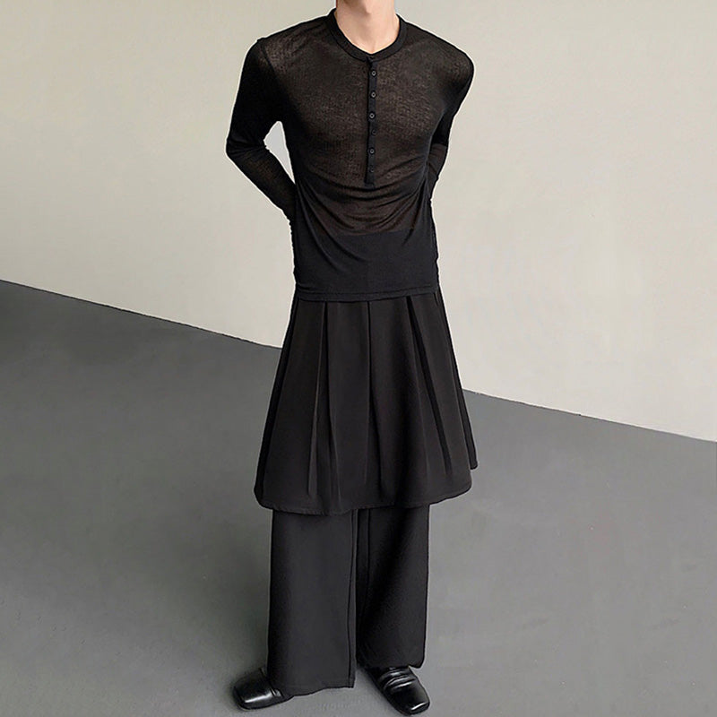 Slim Fit See-through Bottoming Shirt