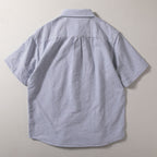 Blue Striped Cotton Loose Casual T-shirt
