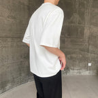 Embroidered Buttoned Casual Loose T-shirt