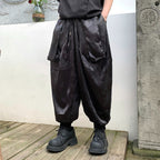 Shiny Loose Drape Casual Pants