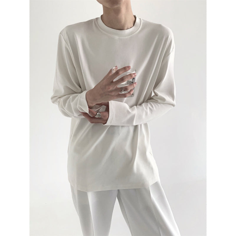 Soft Solid Color Loose Bottoming T-shirt
