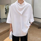 Stack Neck Short Sleeve T-Shirt
