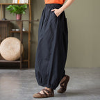 Cotton And Linen Loose Wide-leg Casual Big Bloomers