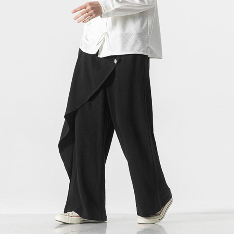 Irregular Retro Casual Trousers